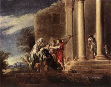  Domenico Art Painting - Tobias Healing His Father Baroque figures Domenico Fetti